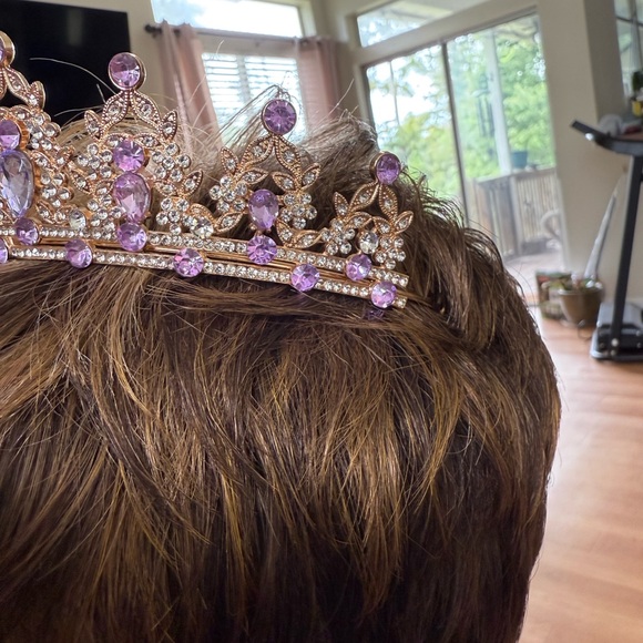 Elegant Lavender and Clear beaded Tiara. New in packaging! main image 4